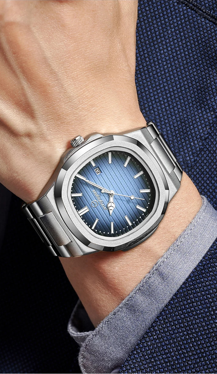 Relógio Masculino de Luxo À Prova D'água SilverLuxury by Loja Bruna Modas