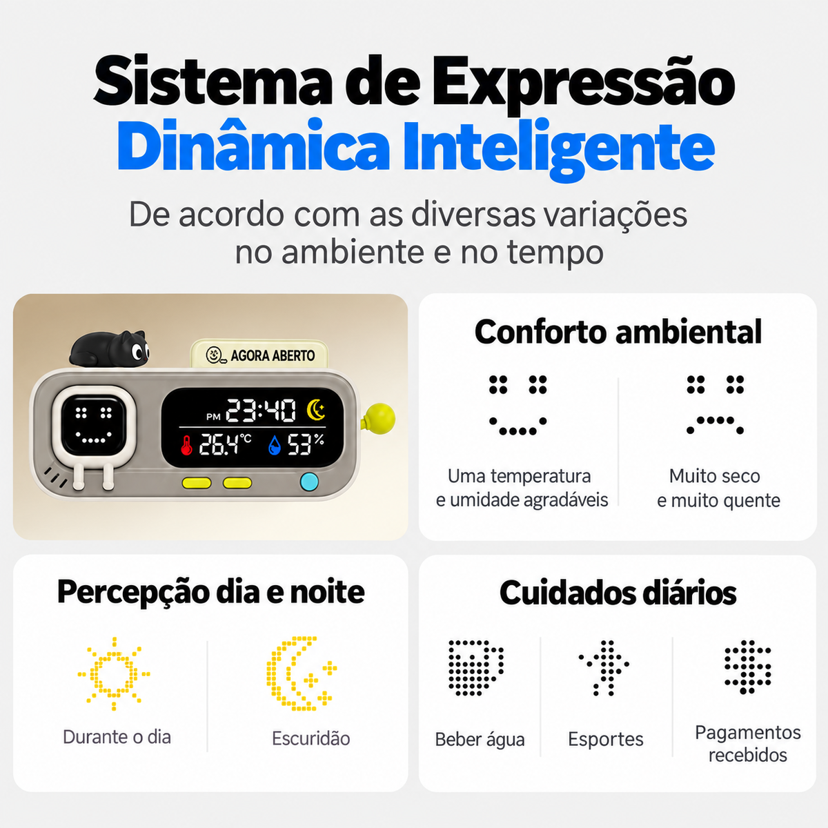 Relógio Digital de Mesa MimoByte