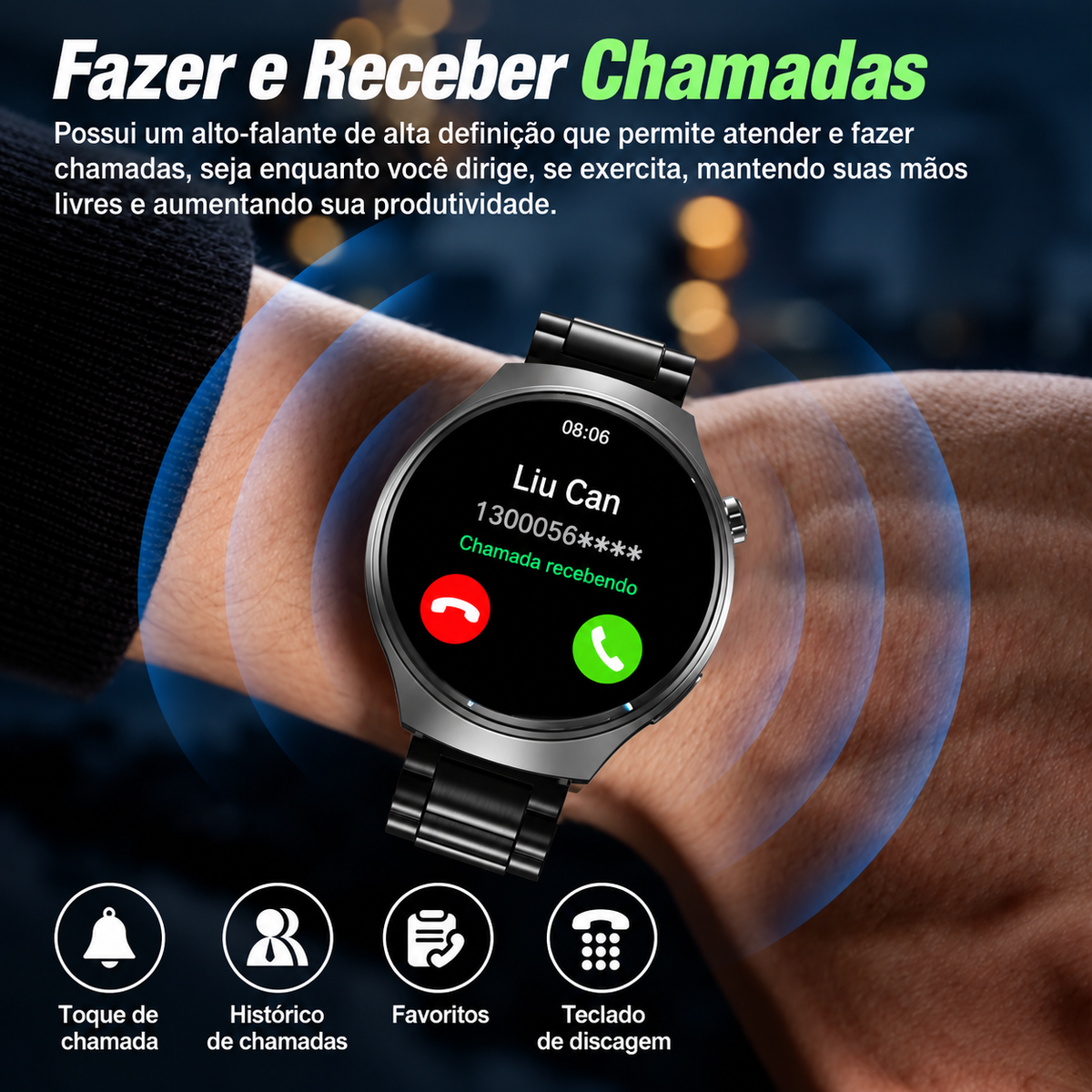 Smartwatch Masculino GPS Lumen Crest