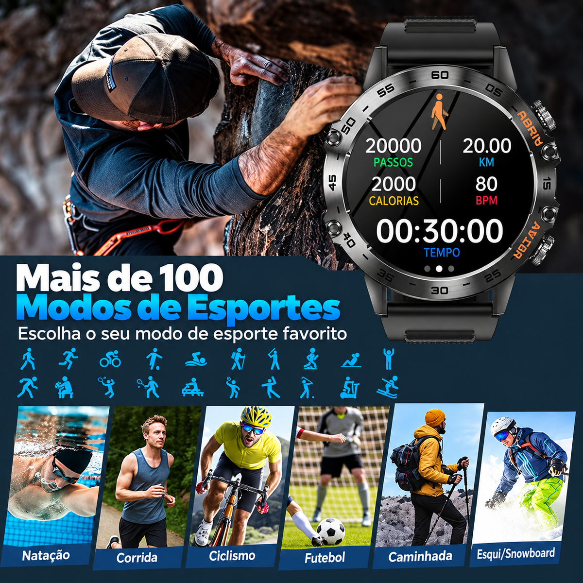 Smartwatch Masculino Chrono Link