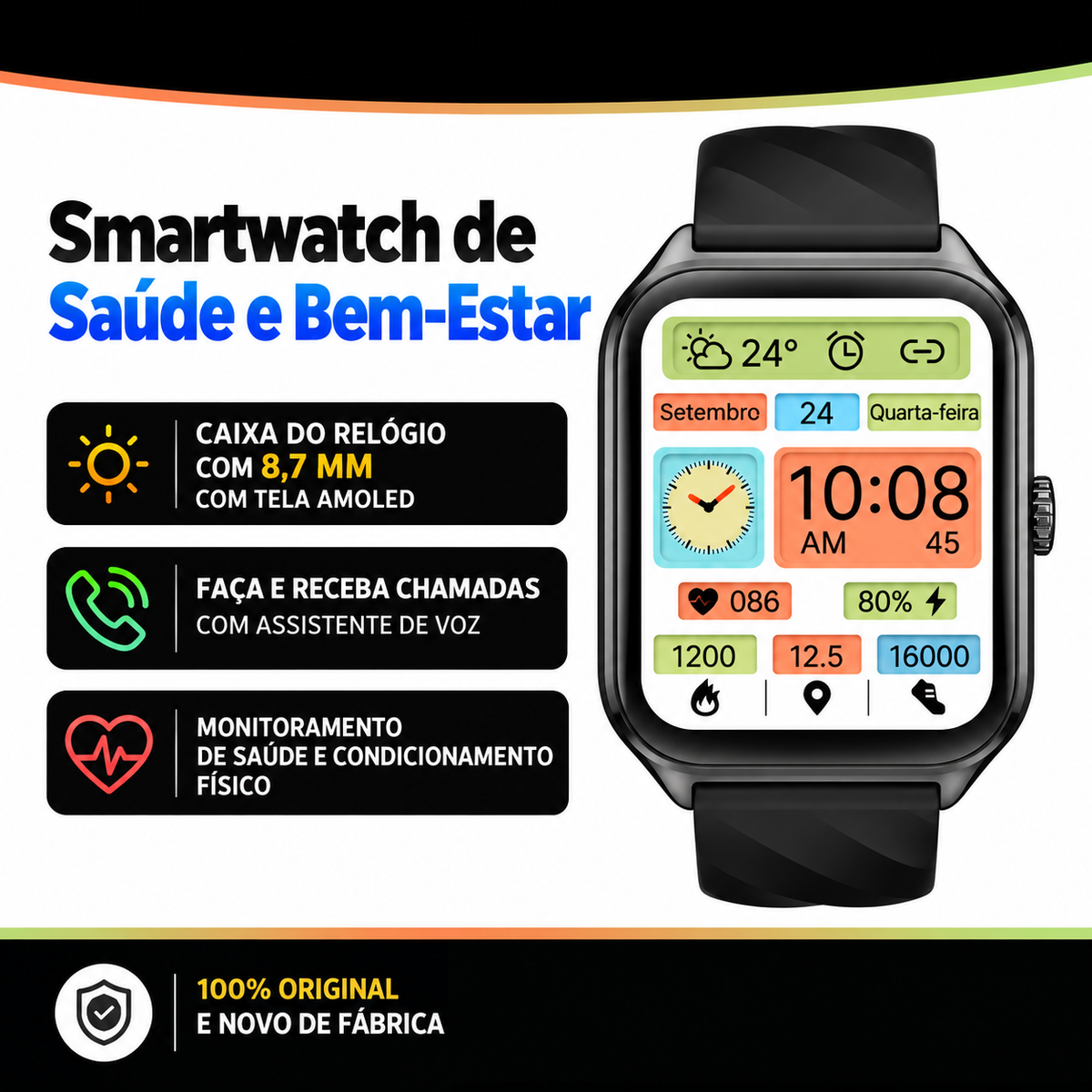 Smartwatch AMOLED Esportivo CityBeat