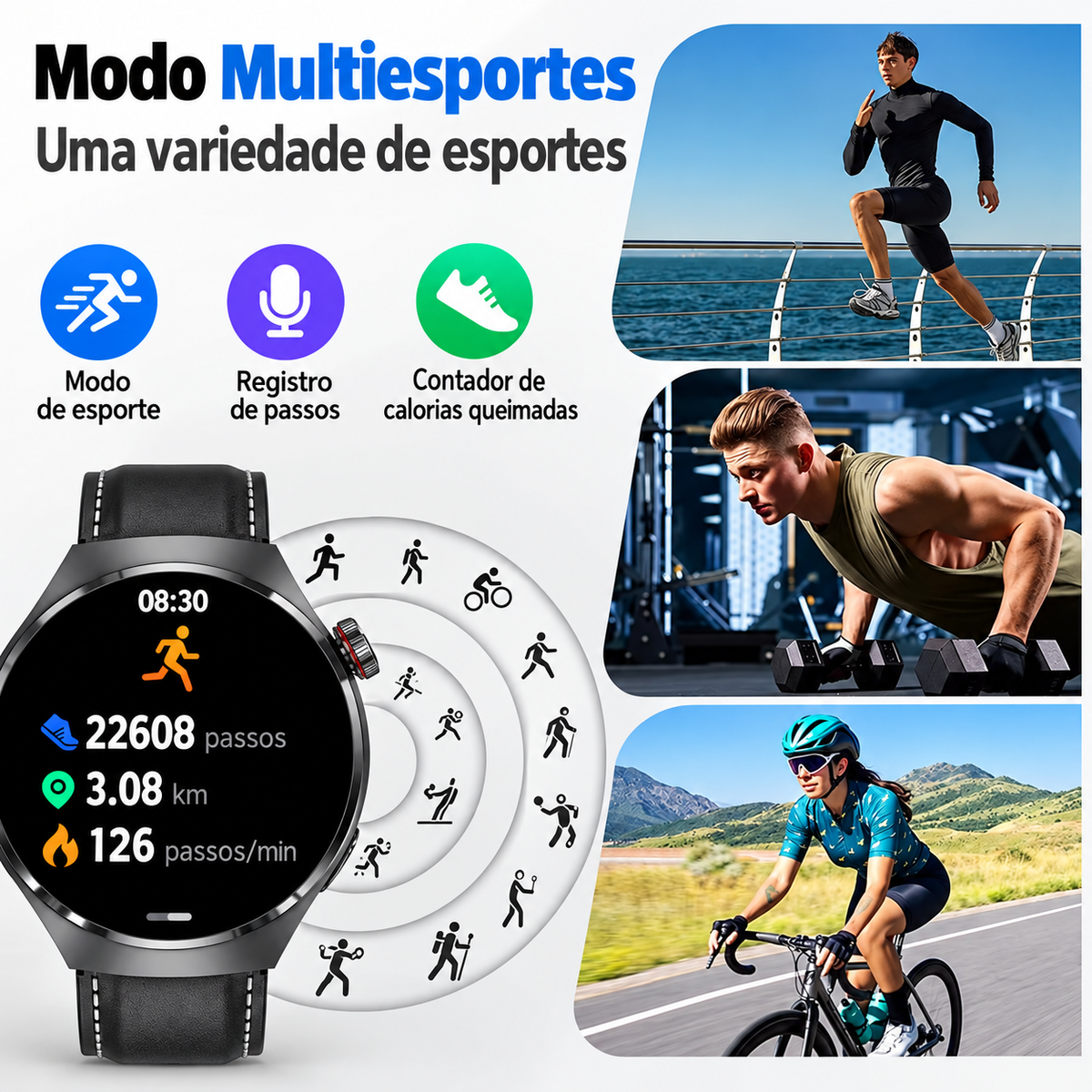 Smartwatch Masculino GPS Lumen Crest