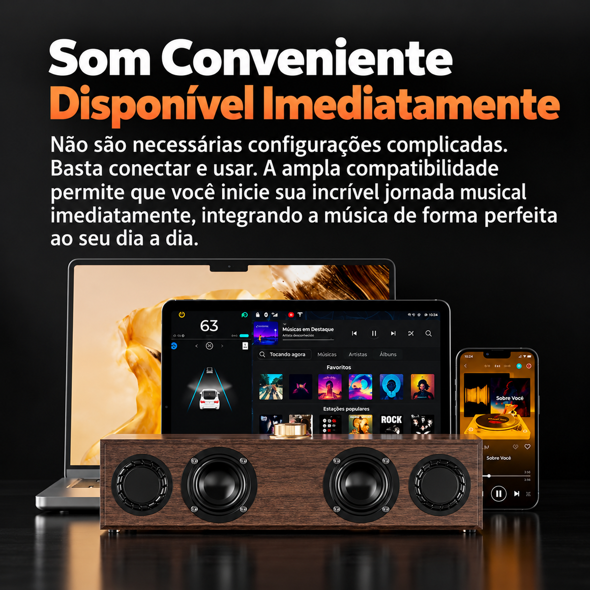 Caixa de Som Multimídia Retrô Timbrelle