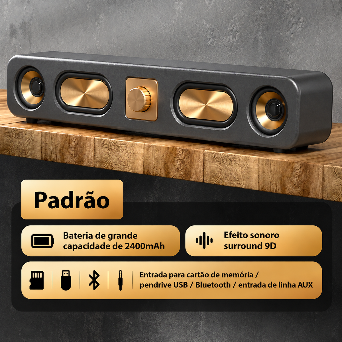 Caixa de Som Retrô Cadensia