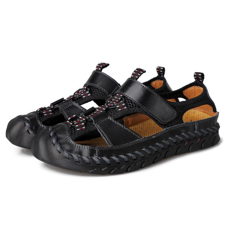 Sandália Masculina de Couro Genuíno Durabilidade e Conforto