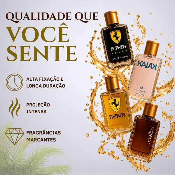 Kit de Perfumes Masculinos 4 Fragrâncias Noir Reserve