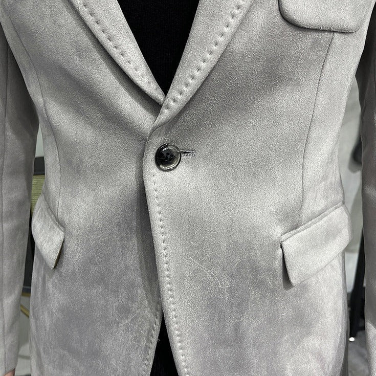 Blazer Social Masculino de Lã – Modelo Slim Fit com 1 Botão