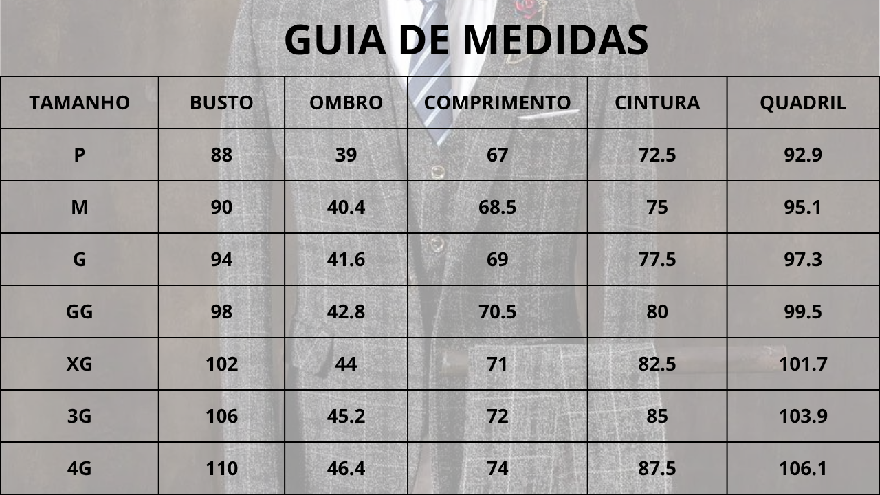 Terno Masculino Xadrez 3 Peças Estilo Britânico - Elegante e Confortável