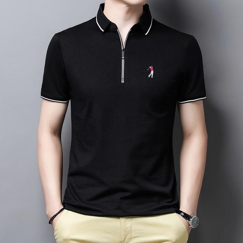 Camisa Polo Masculina com Zíper