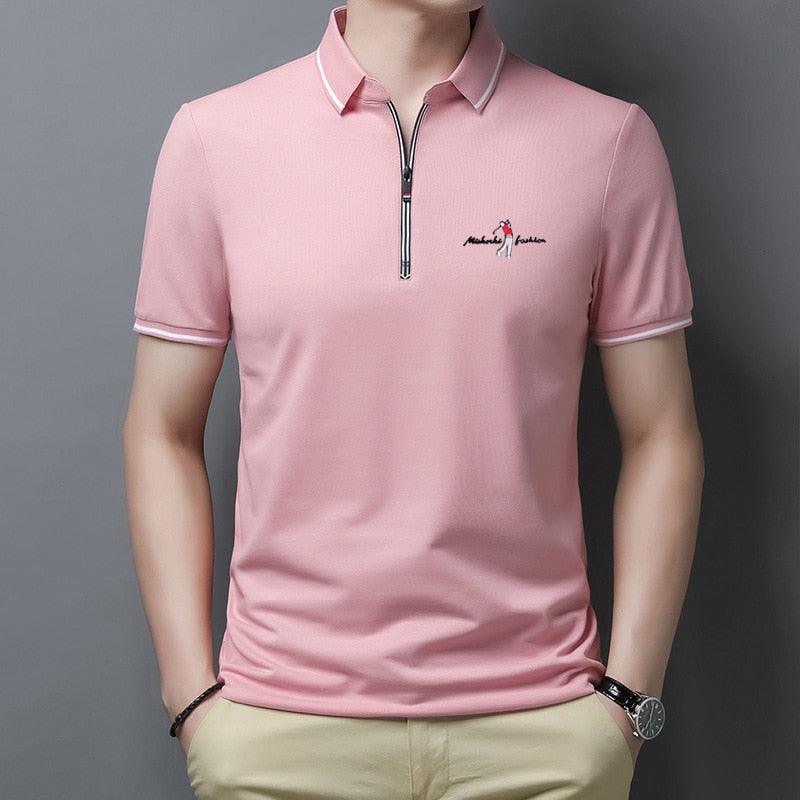 Camisa Polo Masculina com Zíper