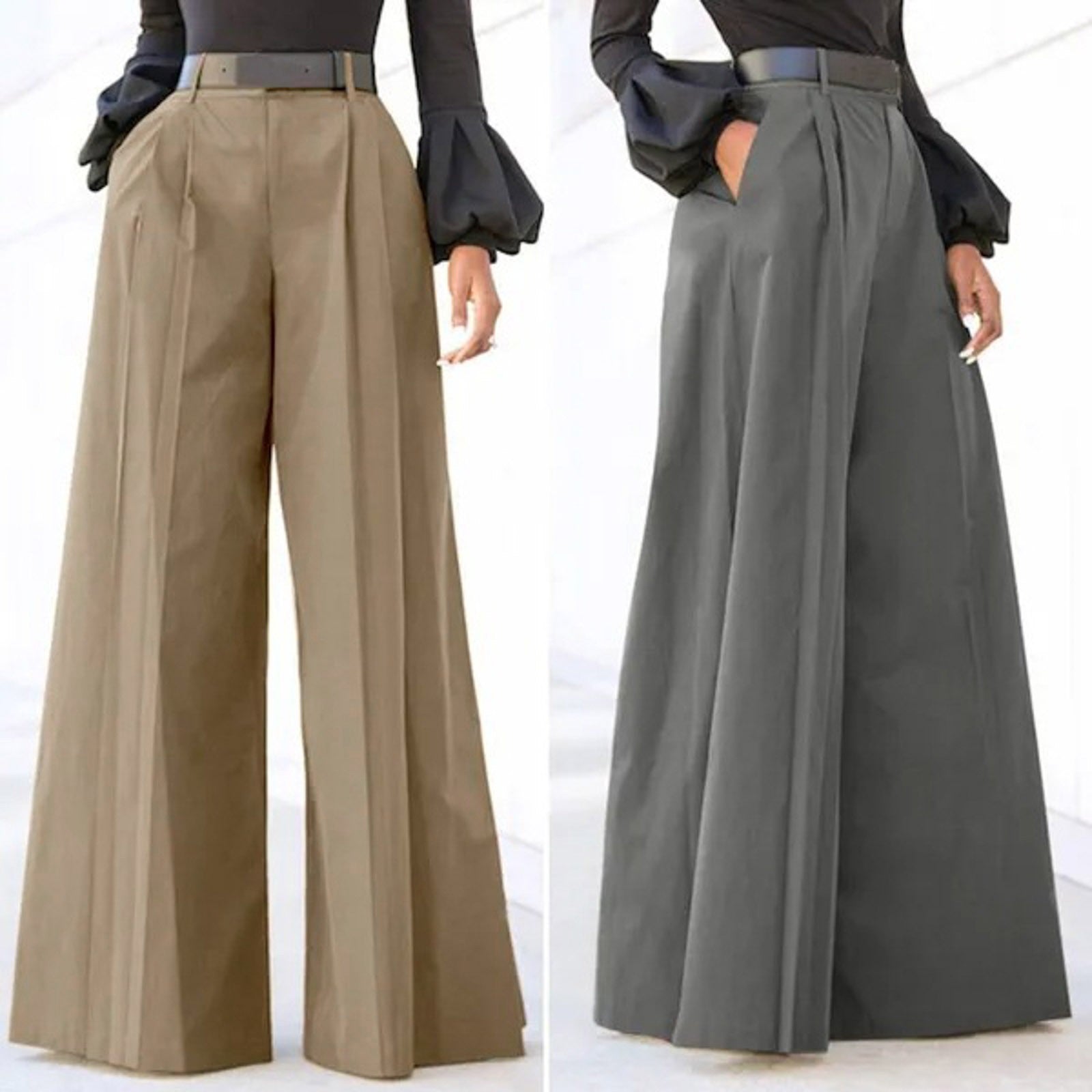 Calça Feminina Cintura Alta Palazzo