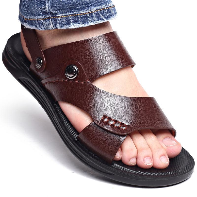 Sandália Masculina de Couro Genuíno - Conforto e Estilo