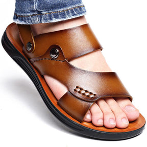 Sandália Masculina de Couro Genuíno - Conforto e Estilo