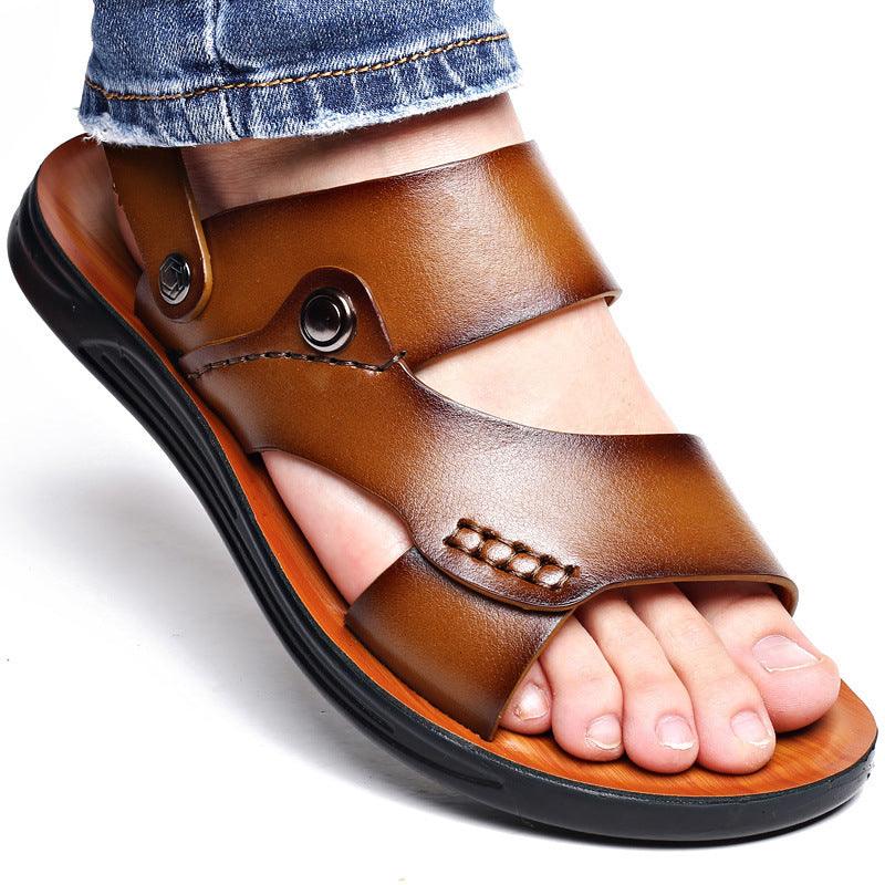 Sandália Masculina de Couro Genuíno - Conforto e Estilo