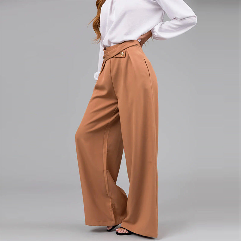 Calça Feminina Reta Casual Laranja