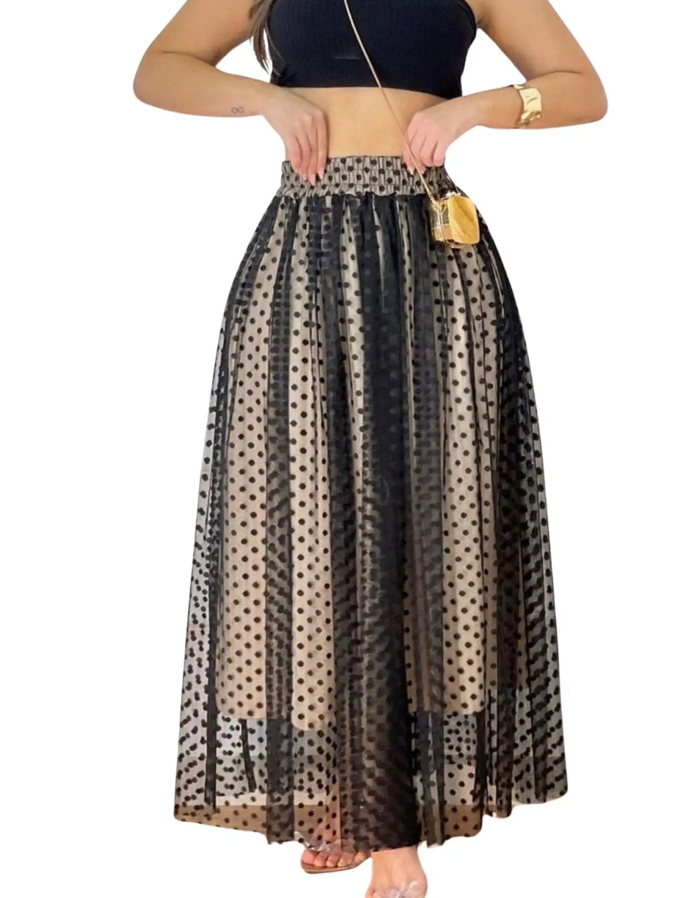 Saia Longa de Tule Poá - Elegância e Conforto