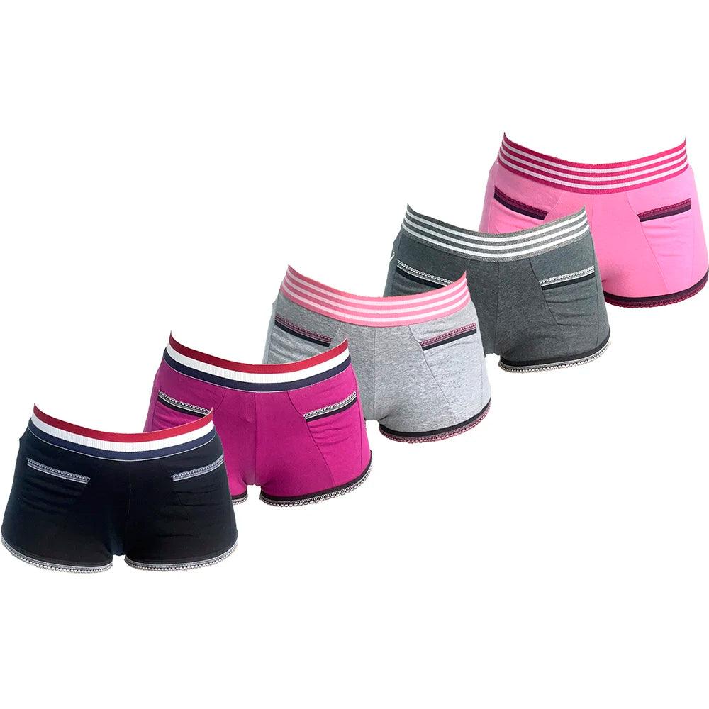 Kit 5 Calcinhas Short Algodão Penteado | Conforto e Estilo