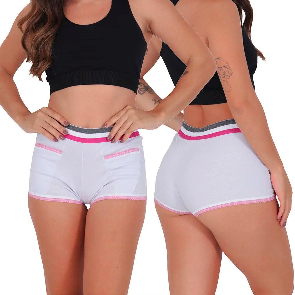 Kit 5 Calcinhas Short Algodão Penteado | Conforto e Estilo