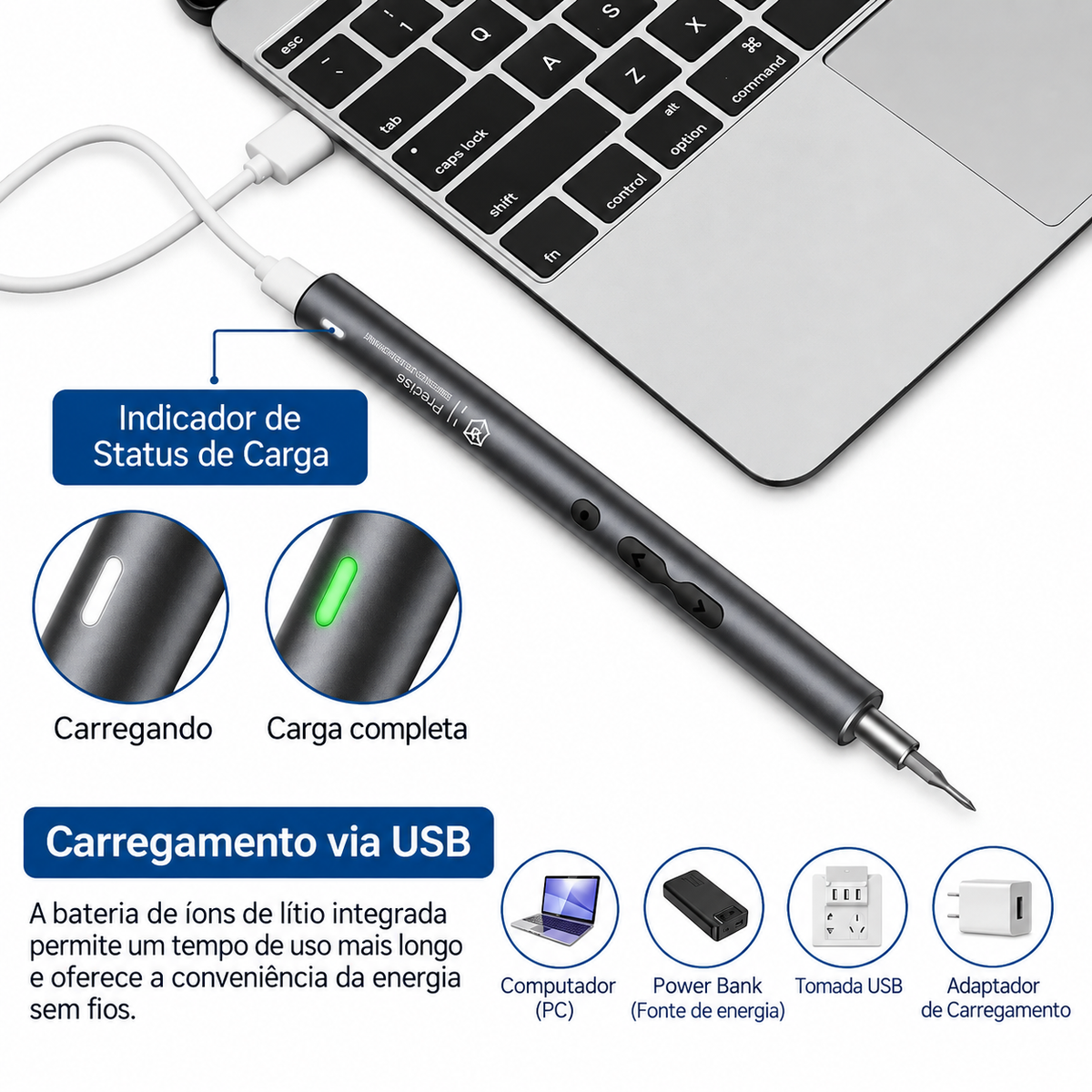 Kit de Parafusadeira Elétrica de Precisão TorqueCraft
