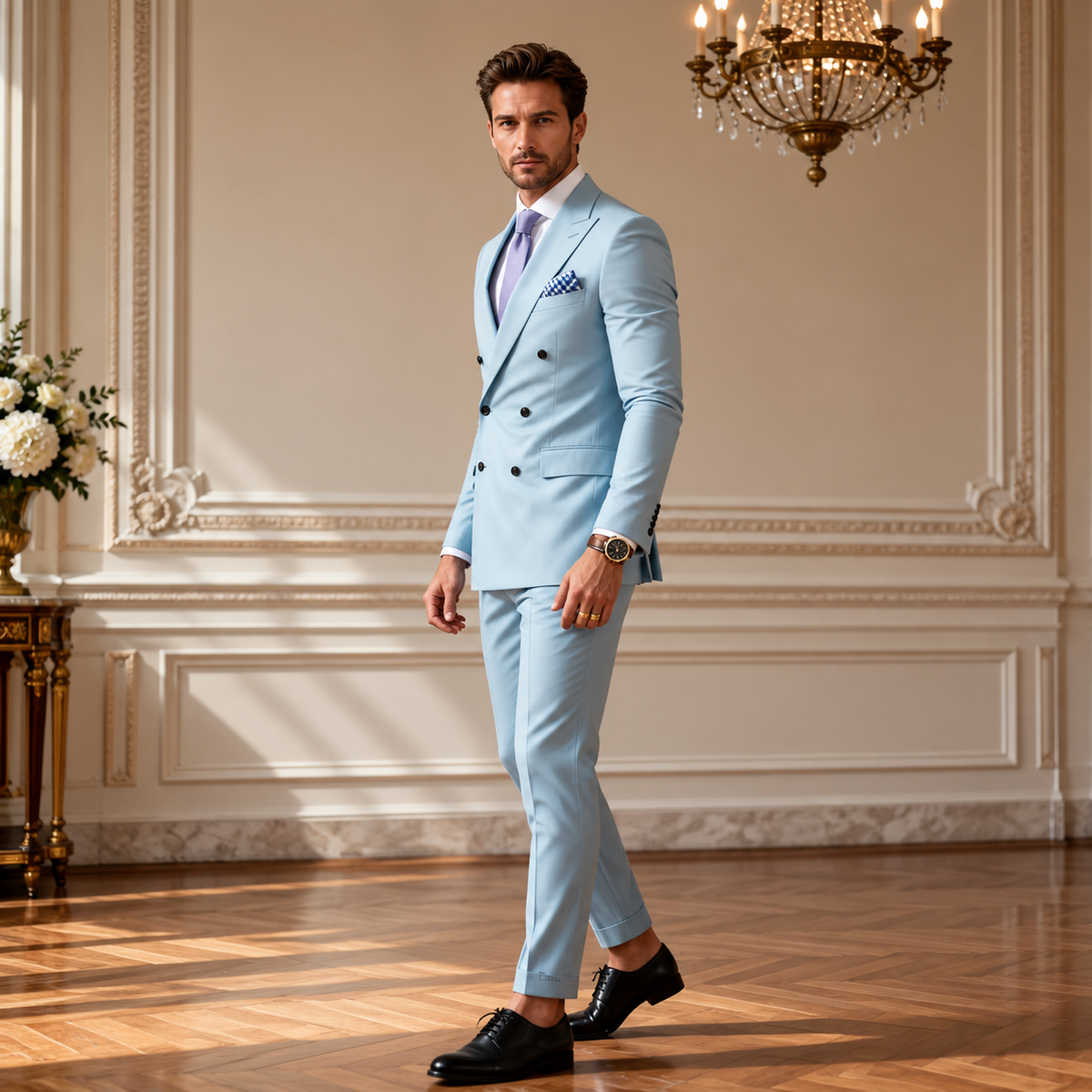 Terno Masculino Transpassado Slim 2 Peças Solviero
