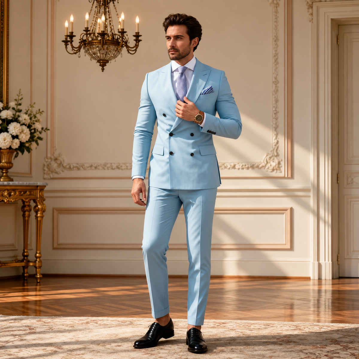 Terno Masculino Transpassado Slim 2 Peças Solviero