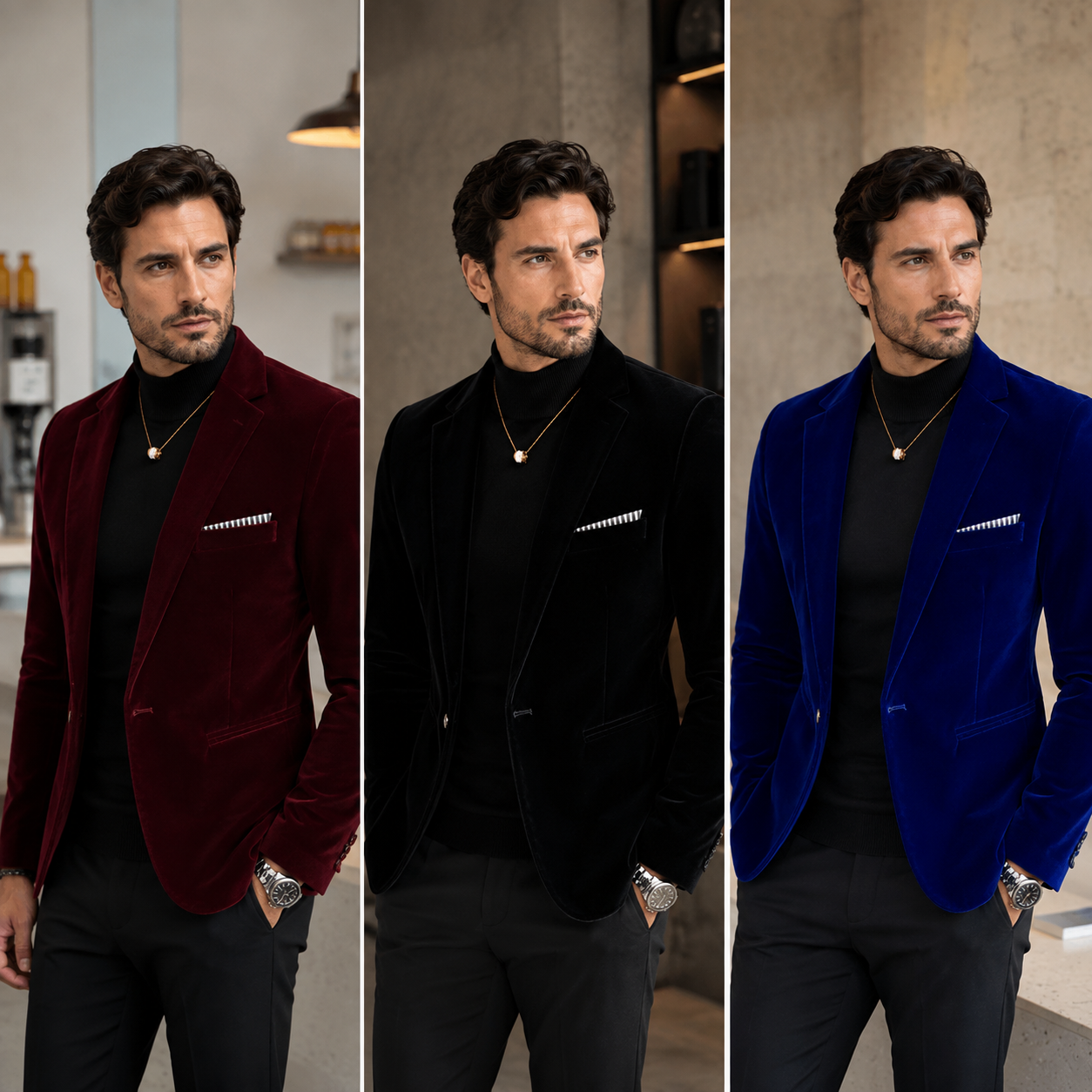 Blazer Masculino de Veludo Cotelê – Estilo Britânico Slim Fit Casual