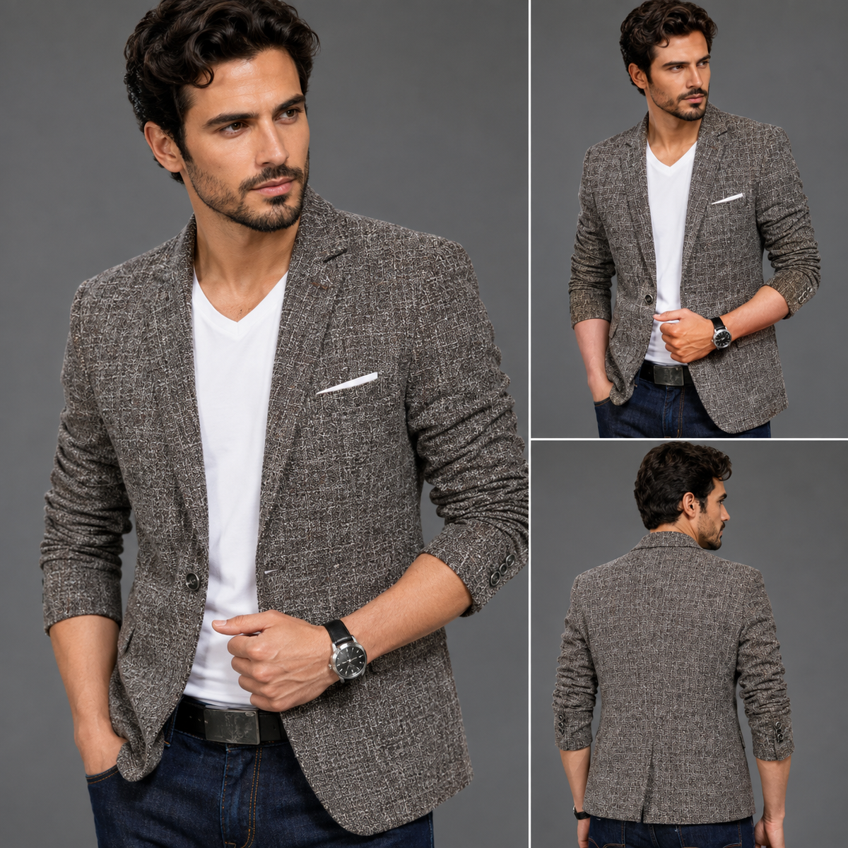 Blazer Masculino Slim Estilo Britânico