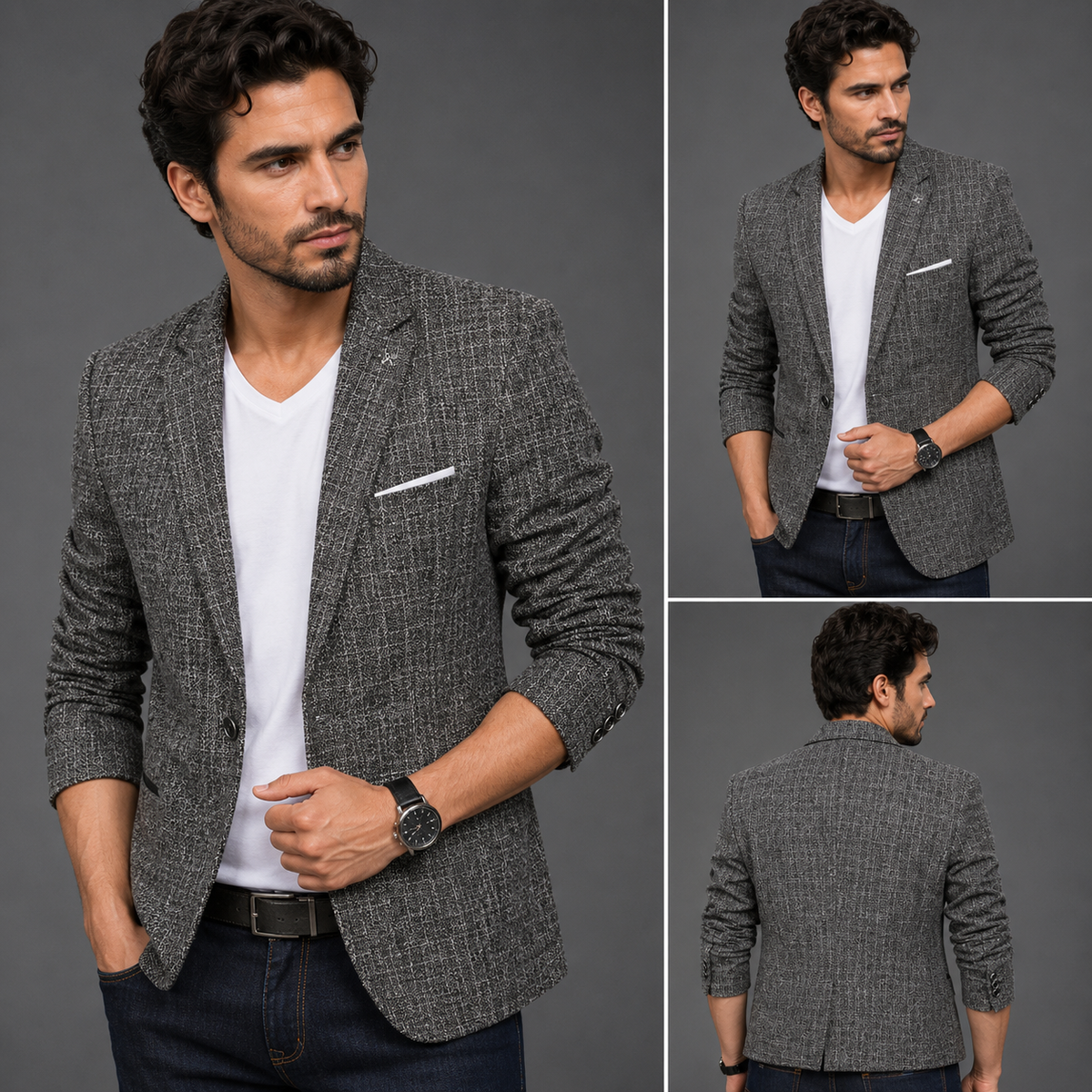 Blazer Masculino Slim Estilo Britânico