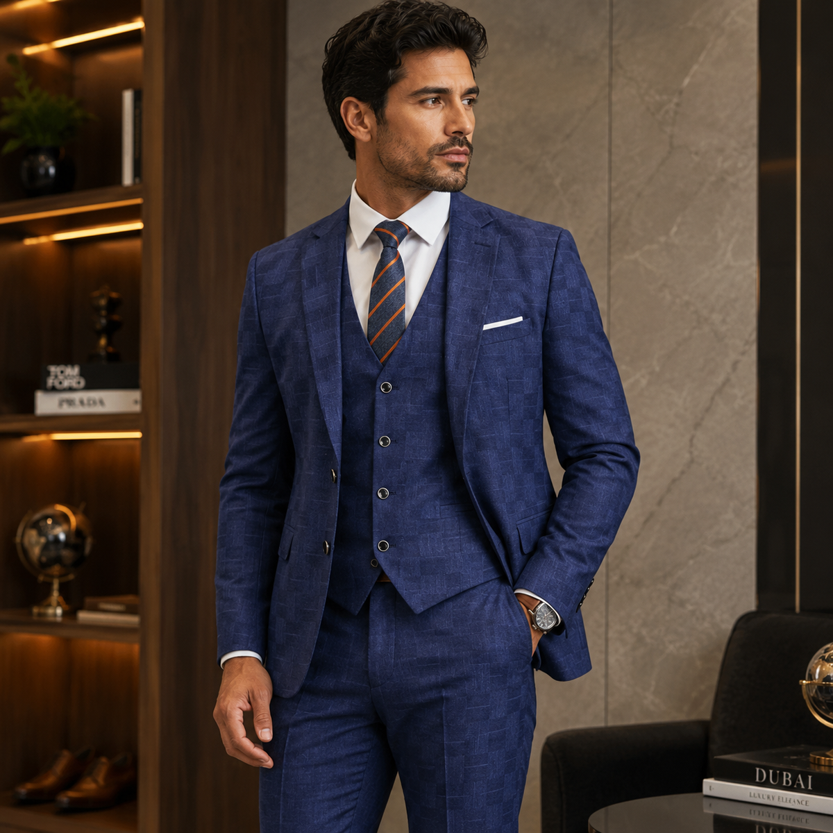 Terno Masculino Xadrez Slim Fit Ainsworth