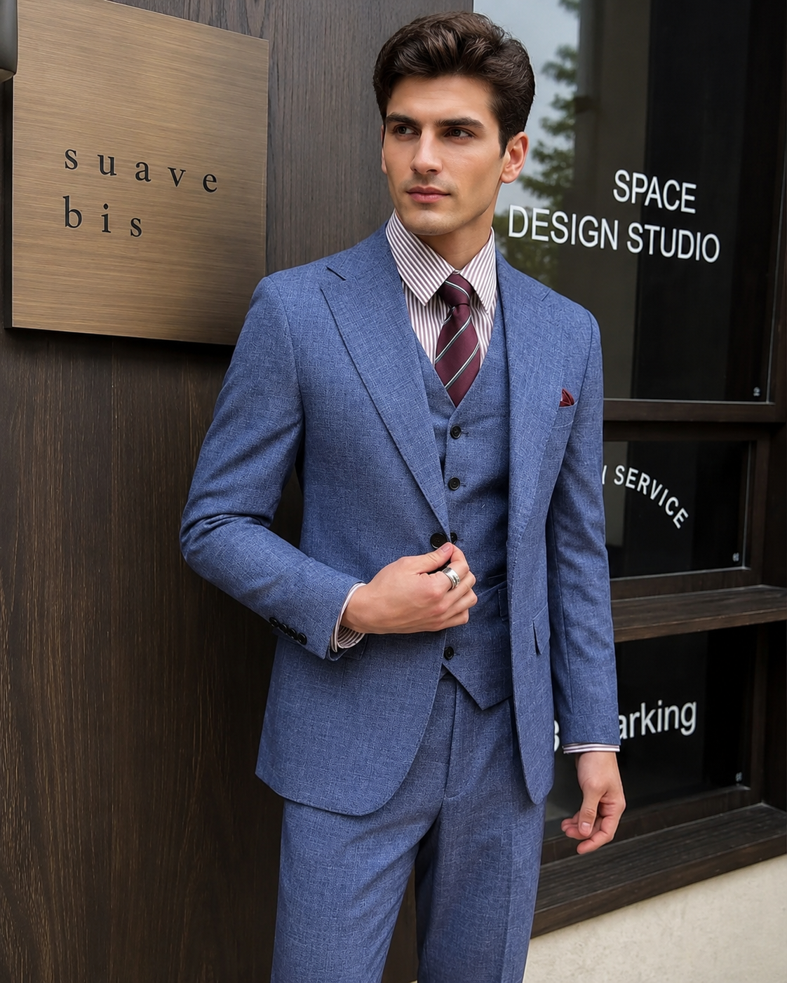 Terno Masculino Social Slim Alfaiataria 3 Peças