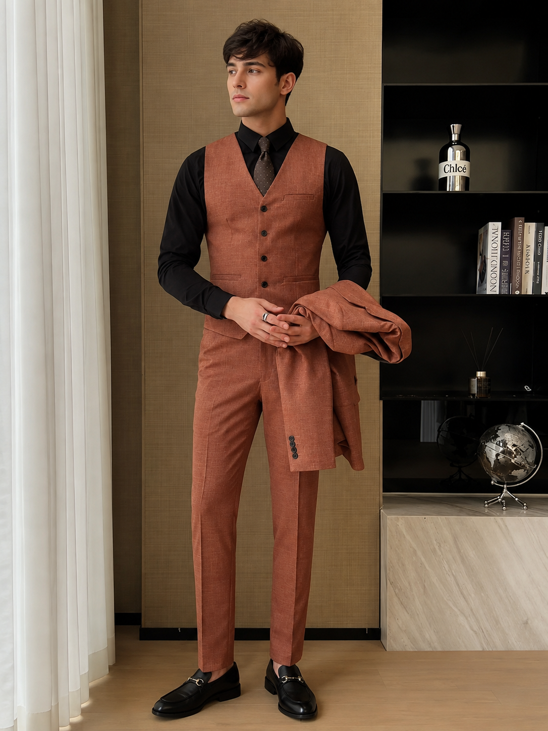 Terno Masculino Social Slim Alfaiataria 3 Peças