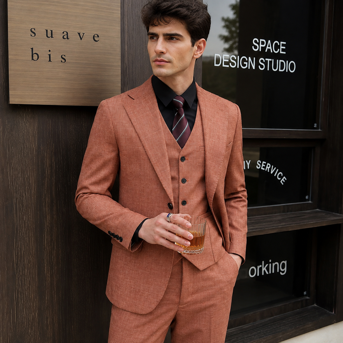 Terno Masculino Social Slim Alfaiataria 3 Peças