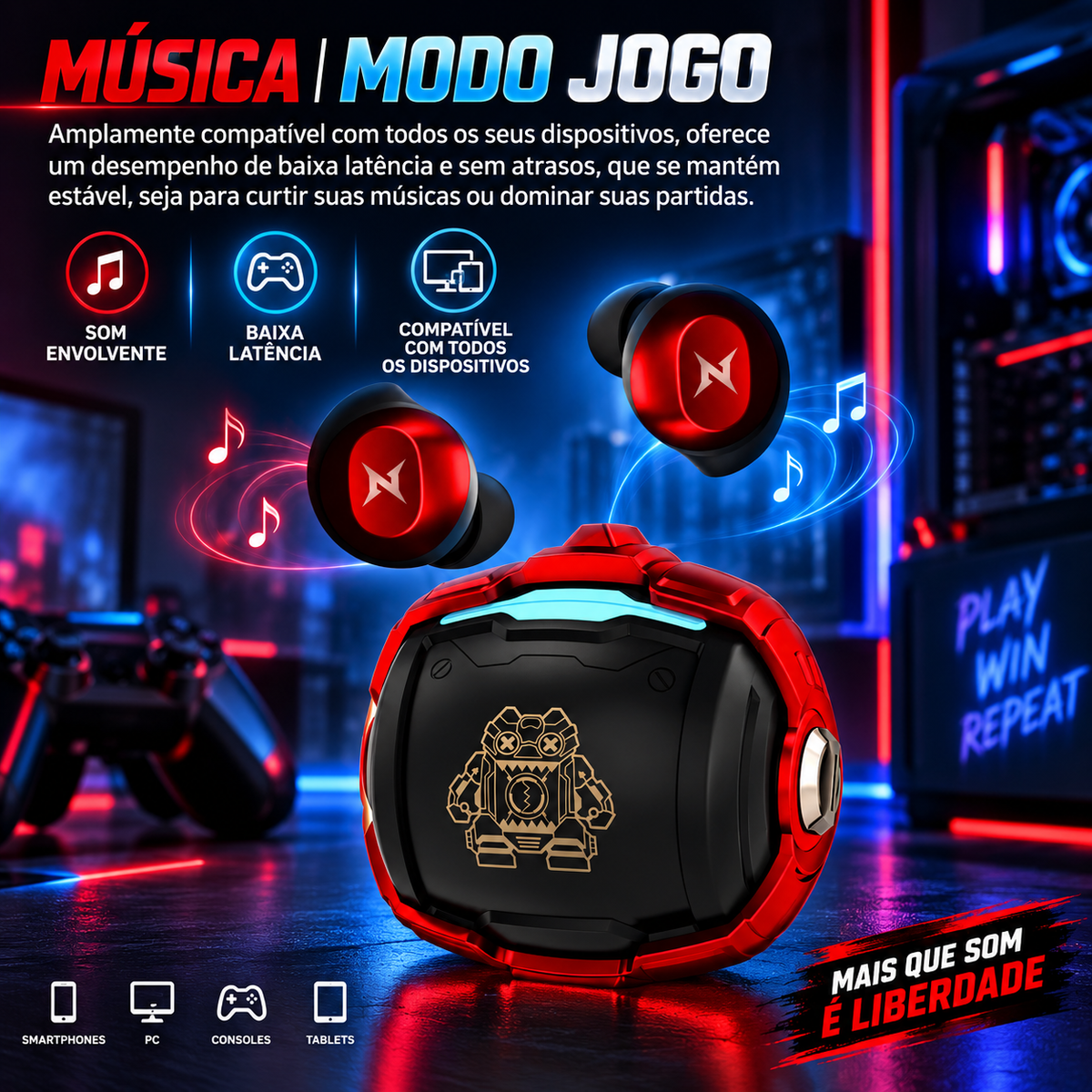 Fone de Ouvido Sem Fio Esportivo Nivora