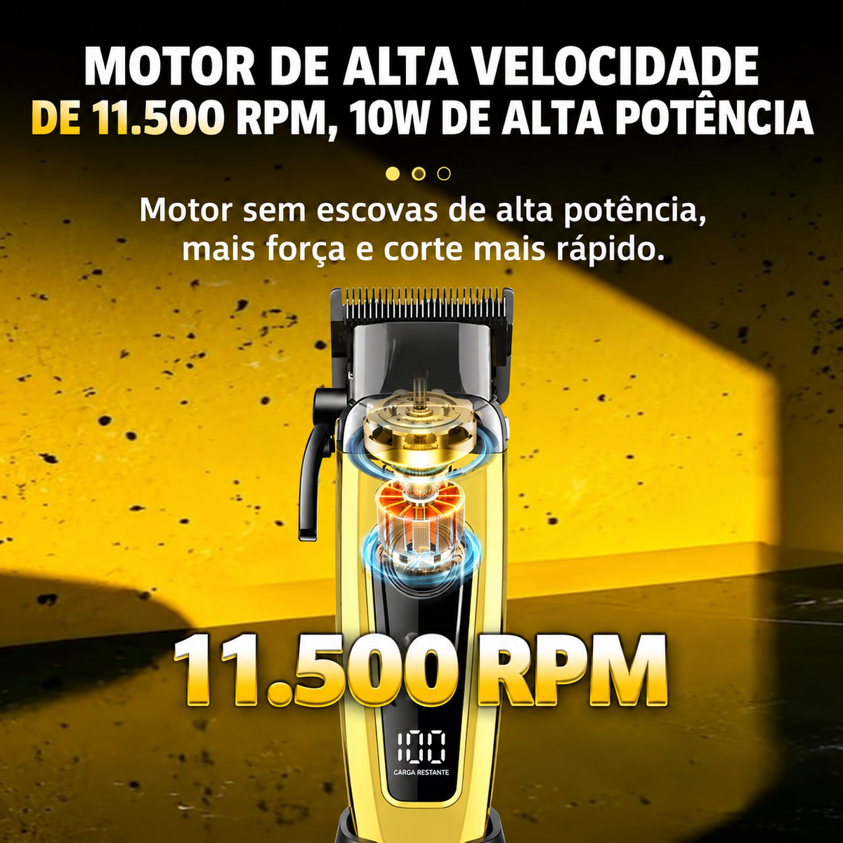 Máquina de Cortar Cabelo Profissional BarberForge