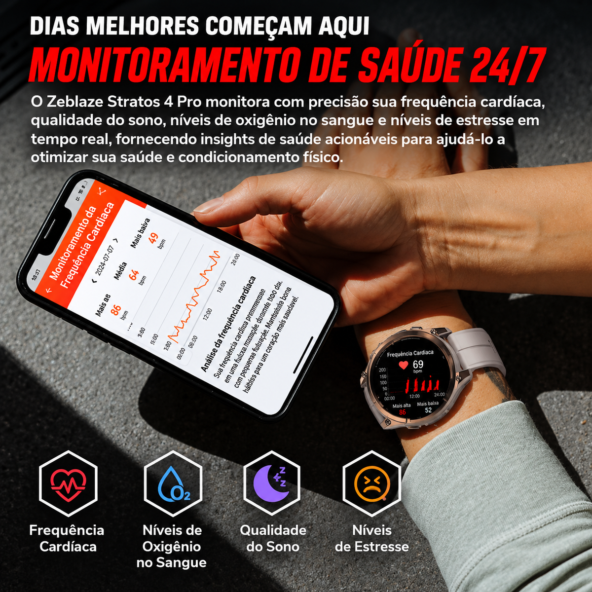 Smartwatch Esportivo GPS TrailForce