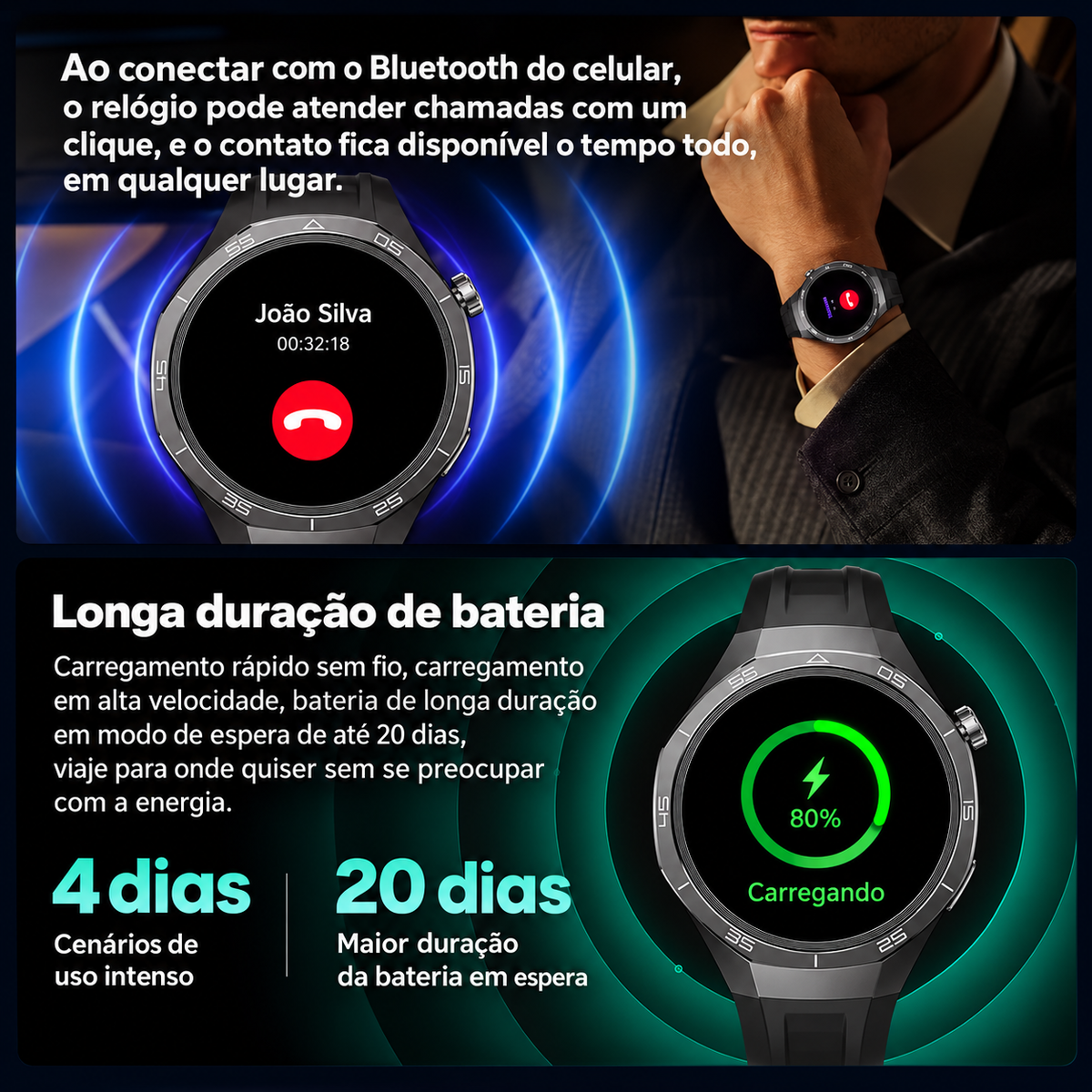 Smartwatch Masculino Esportivo GPS Altair