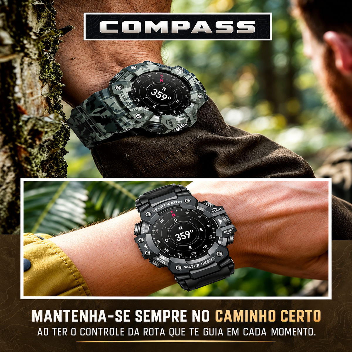 Smartwatch Militar Outdoor Terra Command