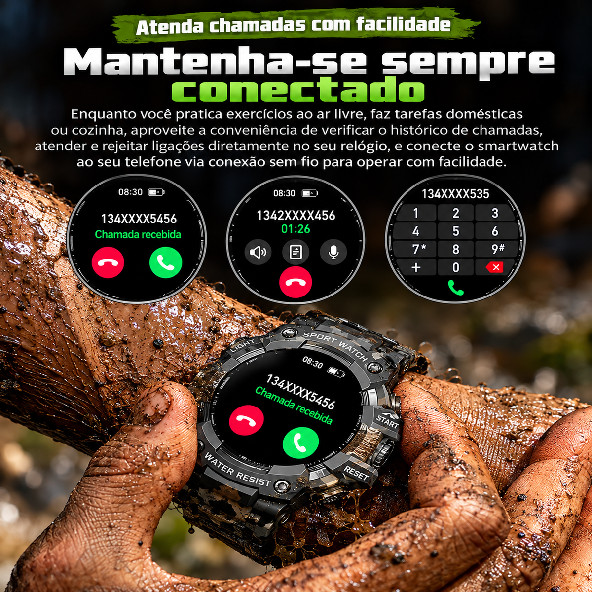 Smartwatch Militar Outdoor Terra Command