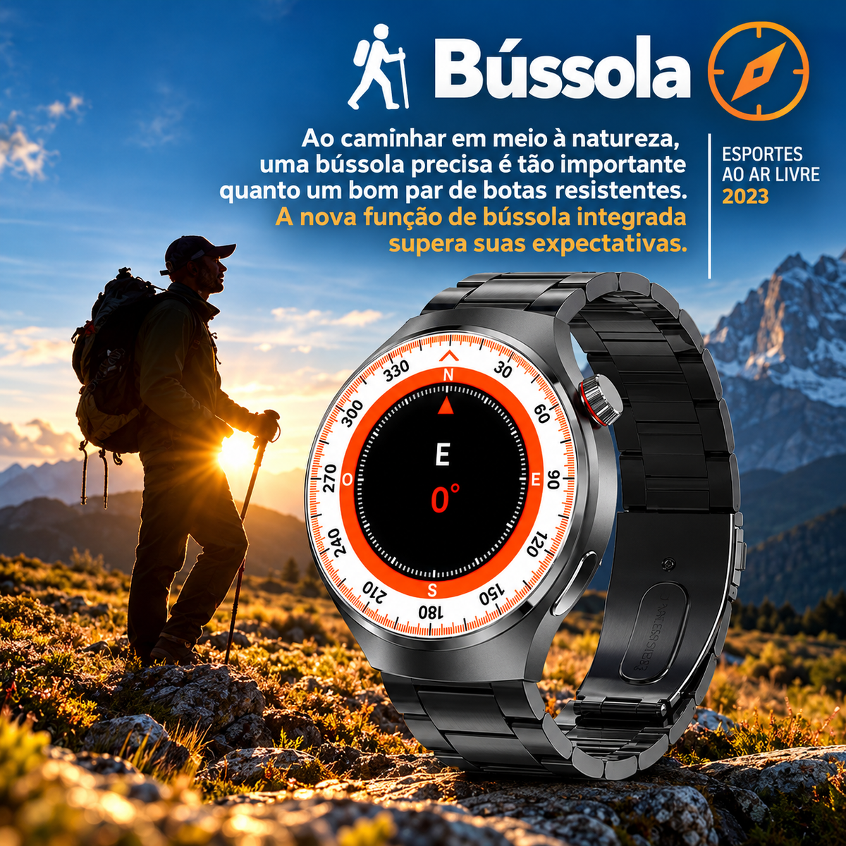Smartwatch Outdoor GPS Trail Command