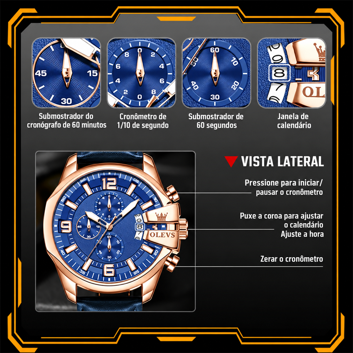 Relógio Masculino Vintage Ashford Date