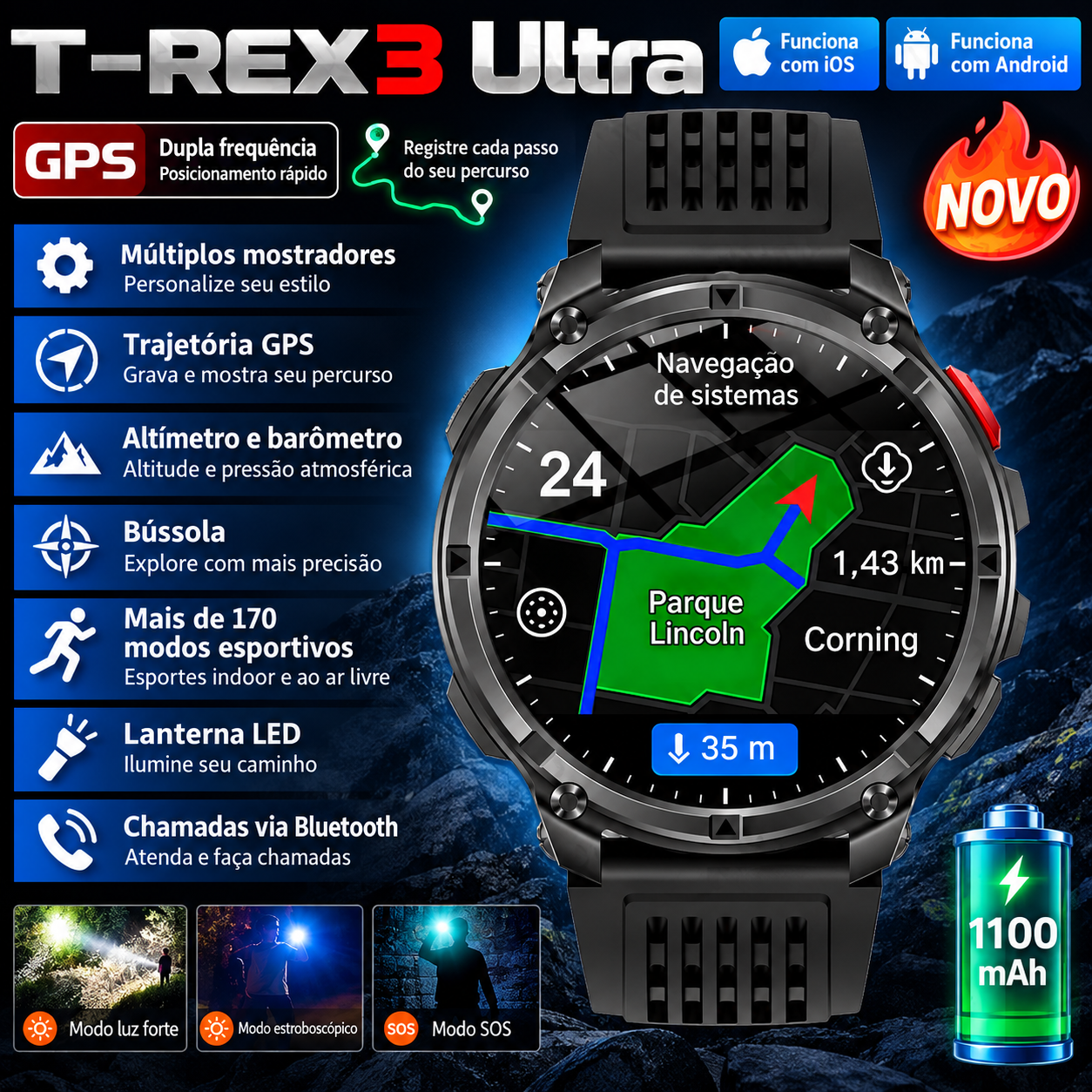 Smartwatch Militar TerraForce Pro