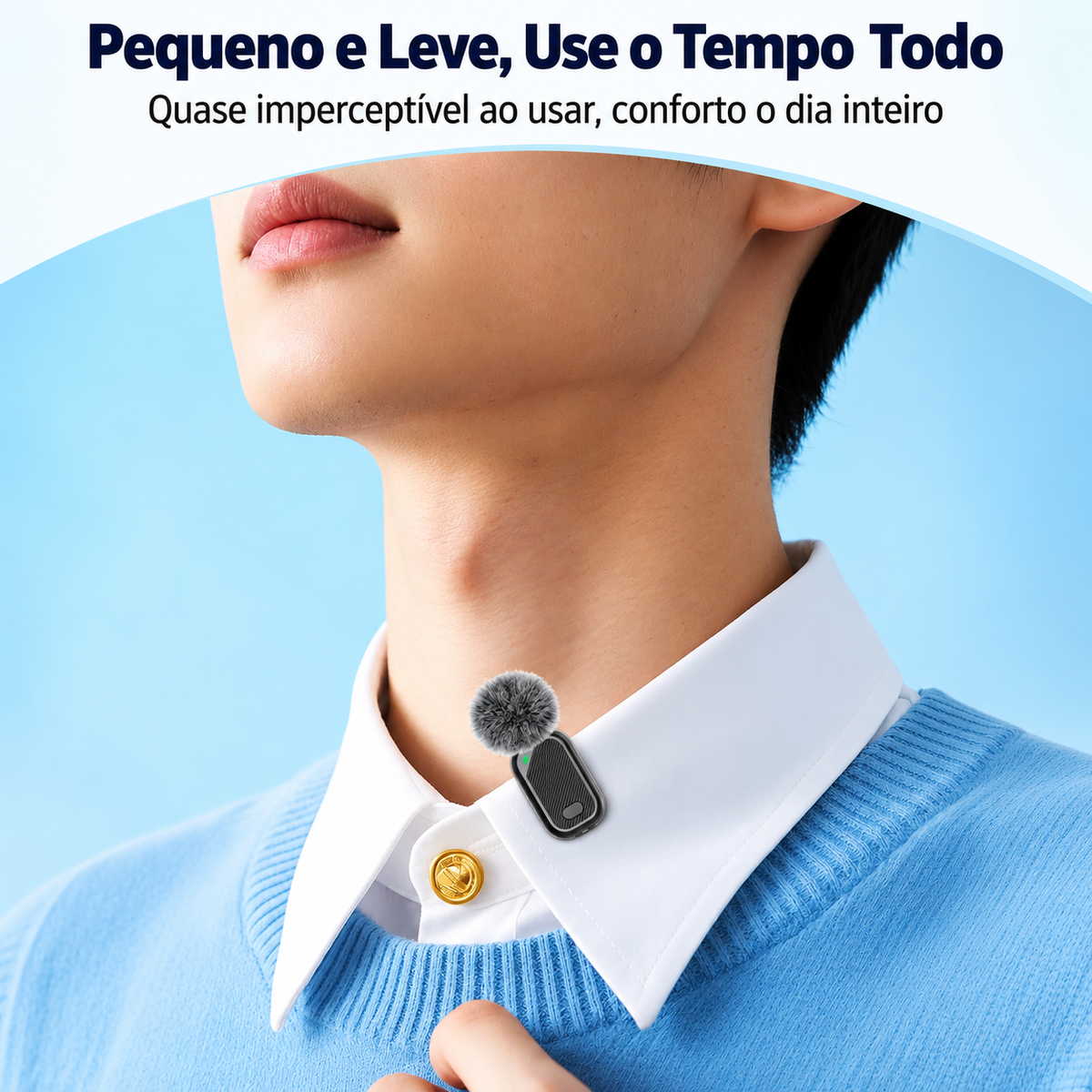 Microfone de Lapela Sem Fio ClipVoice