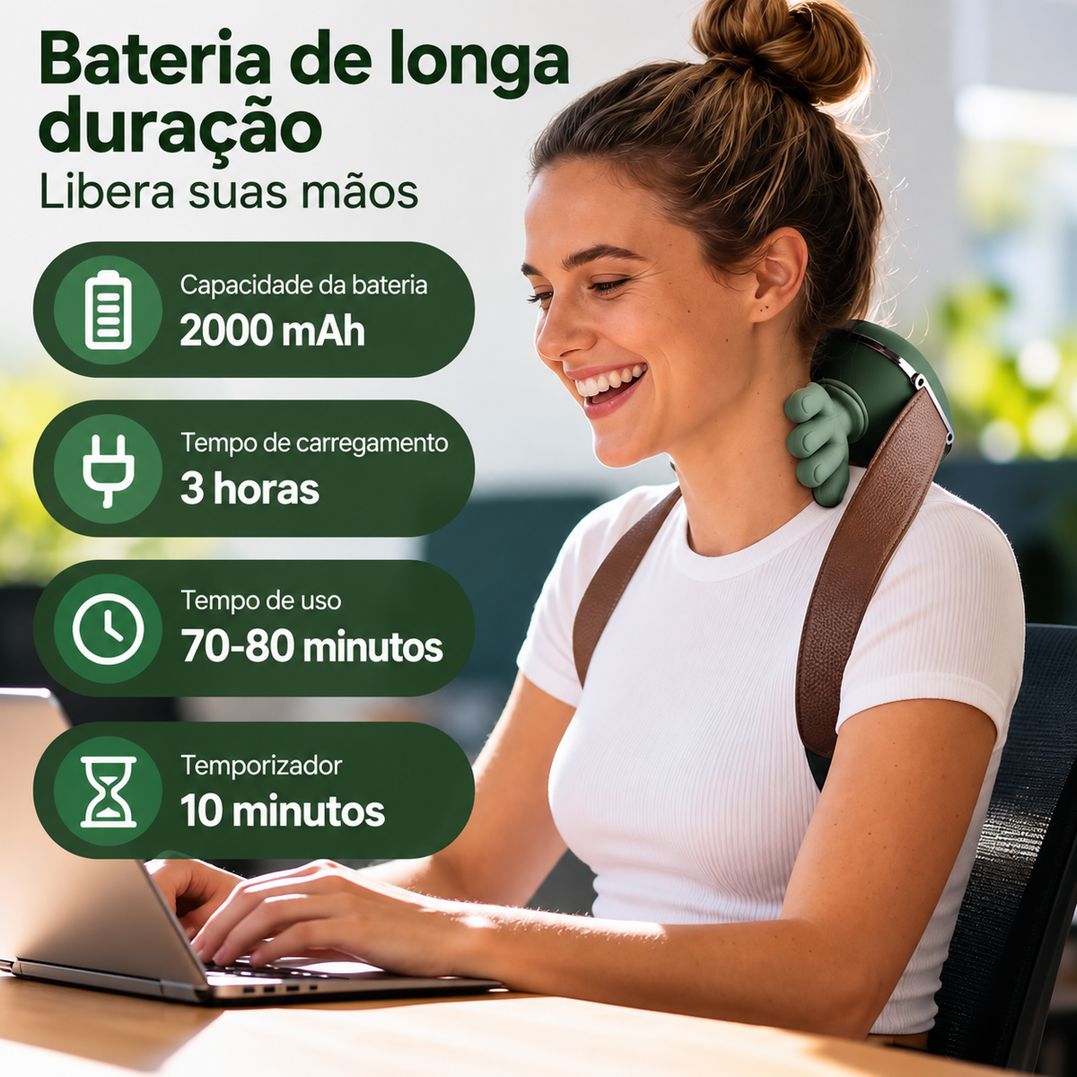 Massageador 4D Biônico Sem Fio ComfortPulse