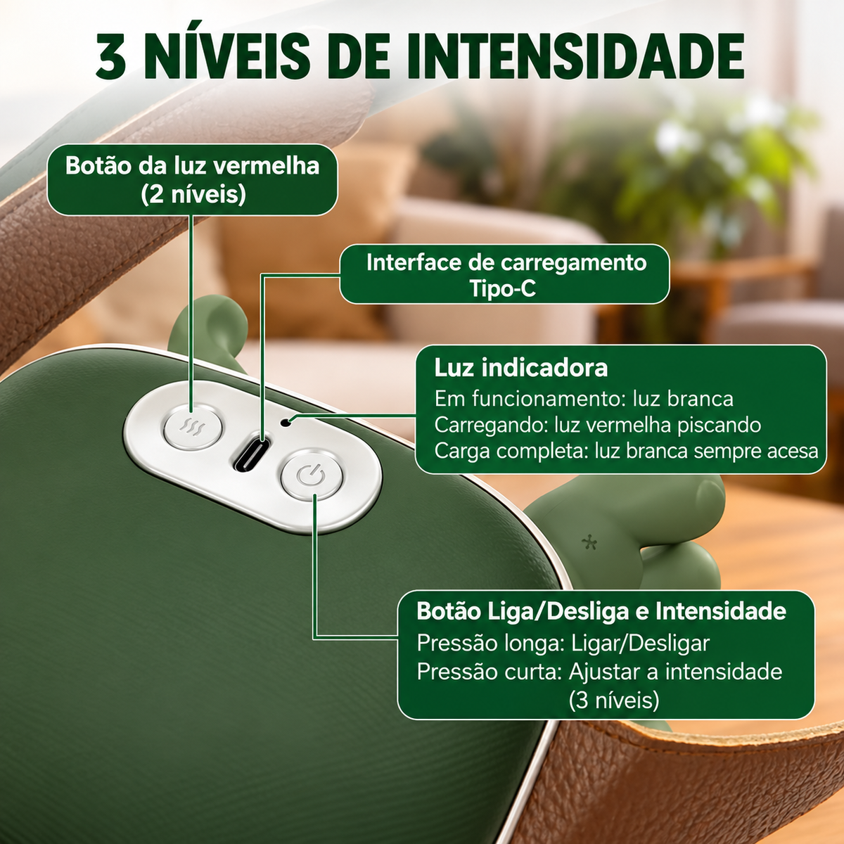 Massageador 4D Biônico Sem Fio ComfortPulse