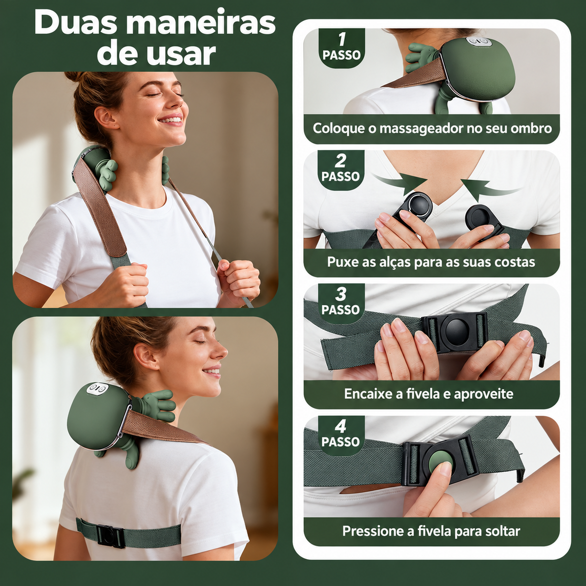 Massageador 4D Biônico Sem Fio ComfortPulse