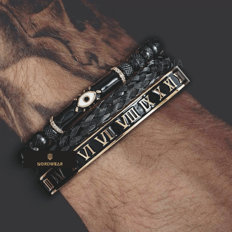 Pulseira Masculina de Luxo Olho Grego