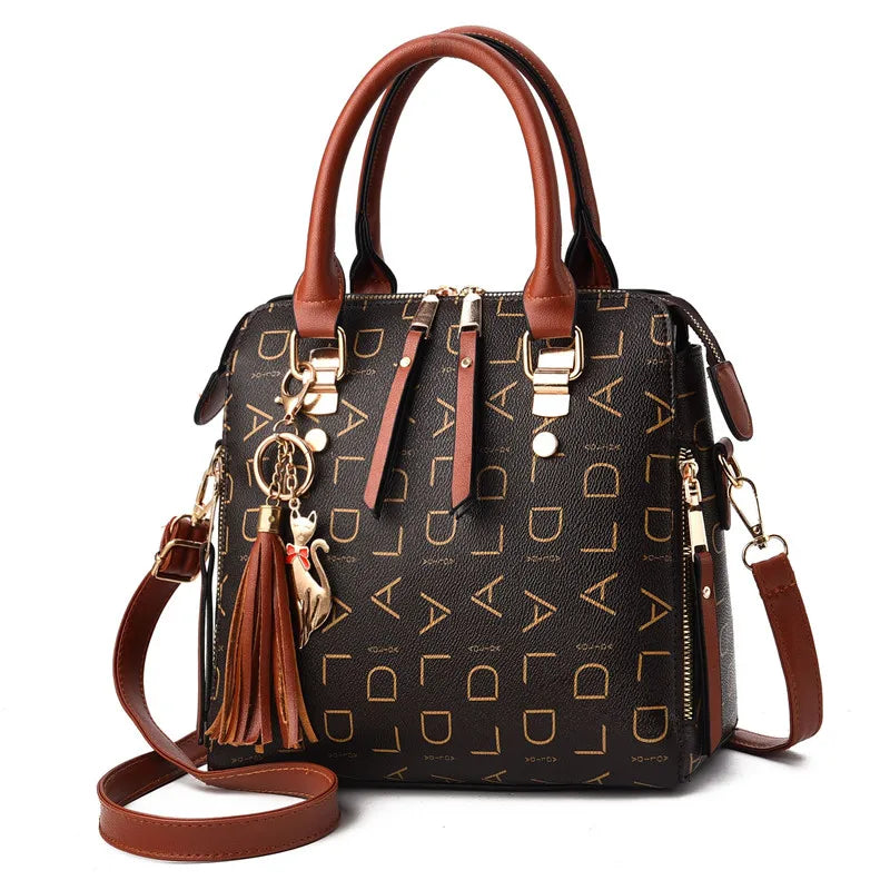 Bolsa Feminina em Couro de Luxo Crossbody