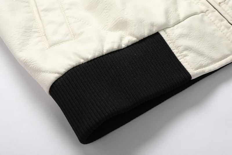 Jaqueta Masculina de Couro Bordado Tlothes