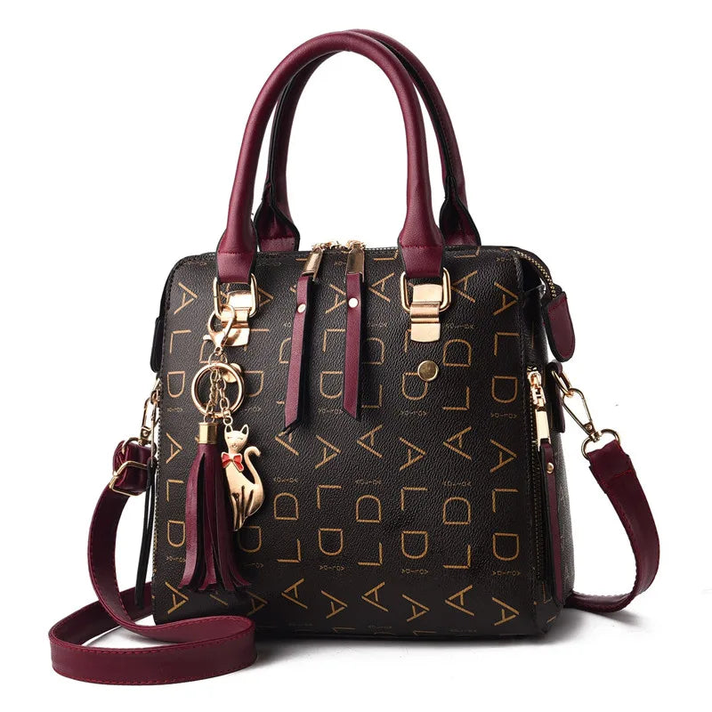 Bolsa Feminina em Couro de Luxo Crossbody