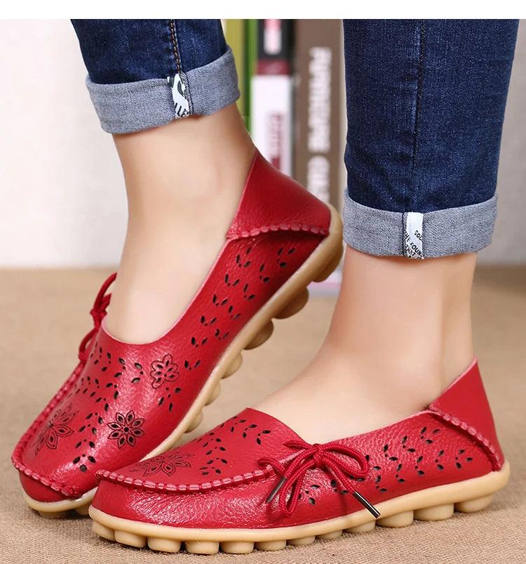 Mocassins de Couro Feminino Confortáveis